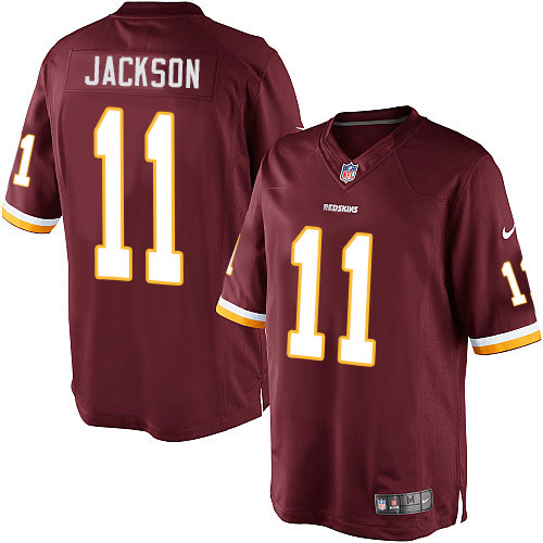 Men's Limited DeSean Jackson Nike Jersey Burgundy Red Home - #11 NFL Washington Redskins